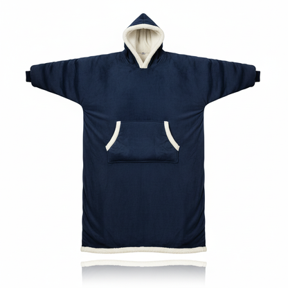 180cm Super Long Flannel Blanket Pyjamas with Sleeves Winter Hoodies Sweatshirt Women Men Pullover Fleece Giant Oversized Outdoo