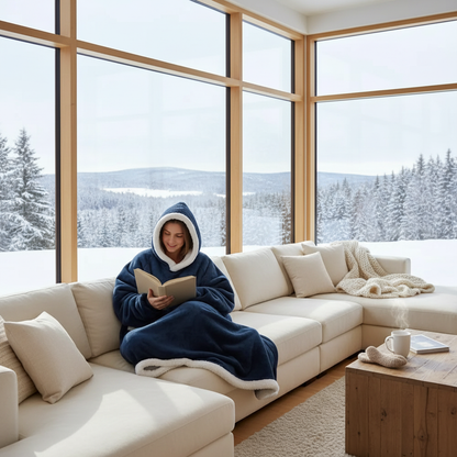 180cm Super Long Flannel Blanket Pyjamas with Sleeves Winter Hoodies Sweatshirt Women Men Pullover Fleece Giant Oversized Outdoo